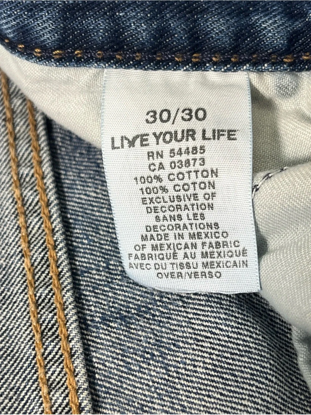 American Eagle Outfitters Men's Blue Straight-Leg Jeans